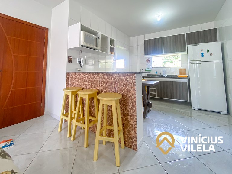 Apto 2Q Pav.Superior a 900m da Praia de Taperapuã