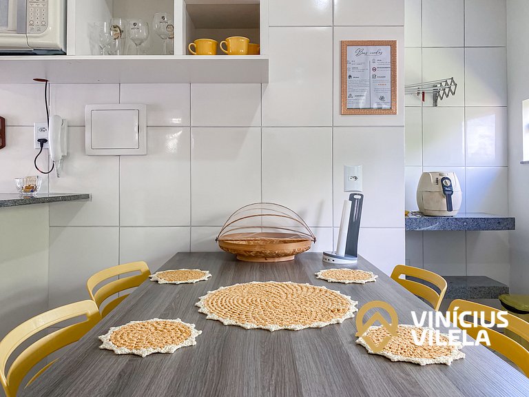 Apto 2Q Pav.Superior a 900m da Praia de Taperapuã