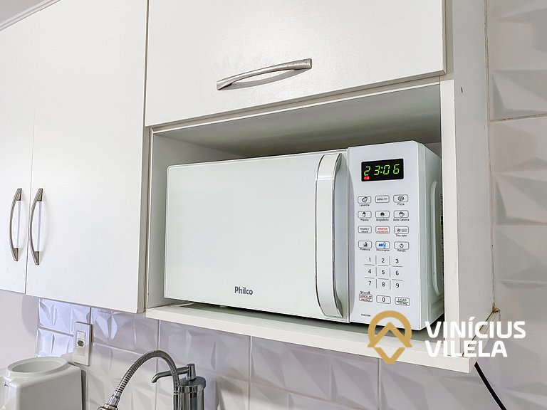 Flat 1 suíte, sala climatizada praia de Taperapuã