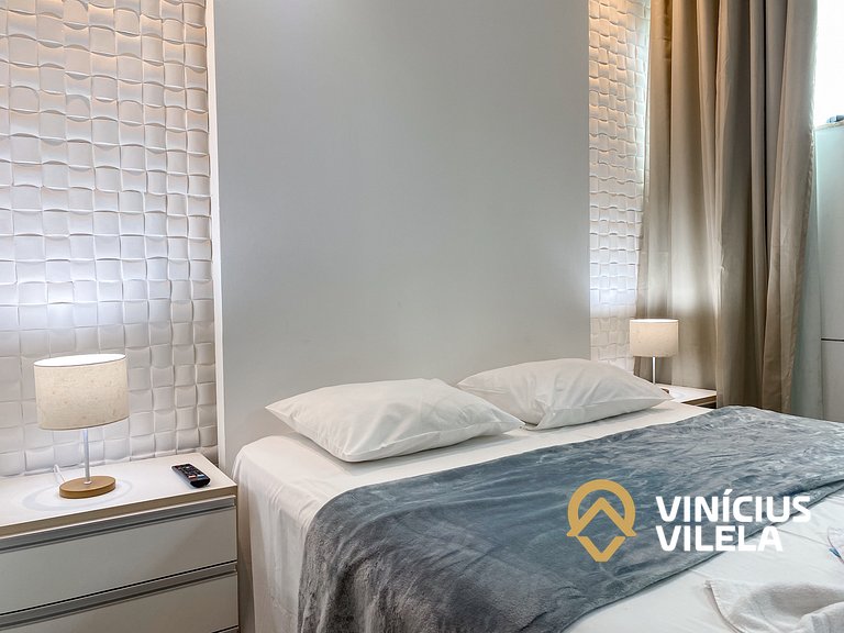 Duplex a 80m da Praia de Taperapuã - Piscina- WIFI