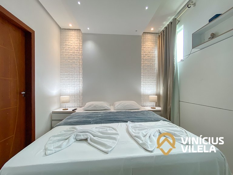 Duplex a 80m da Praia de Taperapuã - Piscina- WIFI