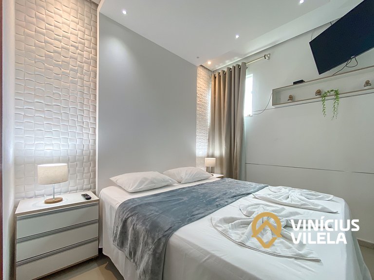 Duplex a 80m da Praia de Taperapuã - Piscina- WIFI