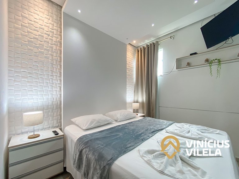 Duplex a 80m da Praia de Taperapuã - Piscina- WIFI