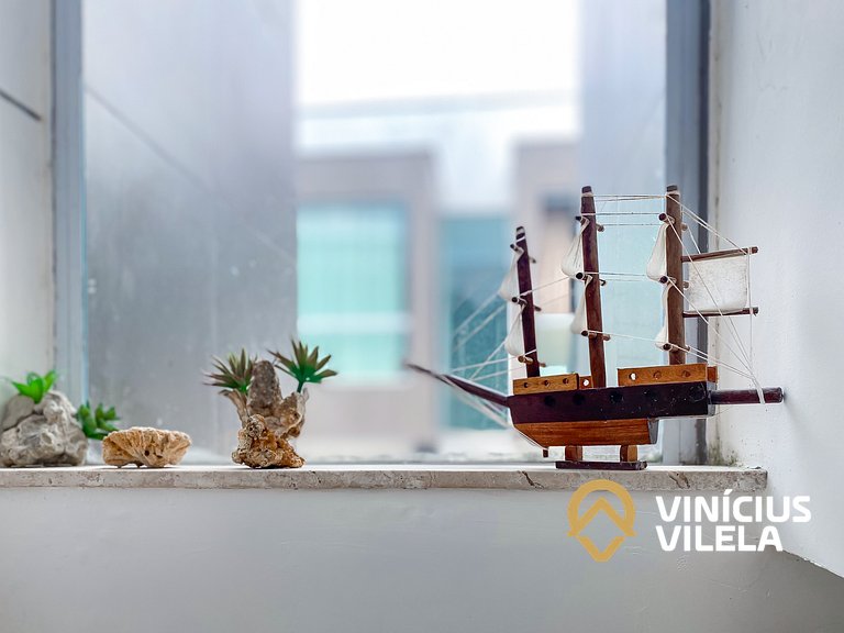 Duplex a 80m da Praia de Taperapuã - Piscina- WIFI