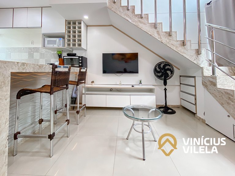 Duplex a 80m da Praia de Taperapuã
