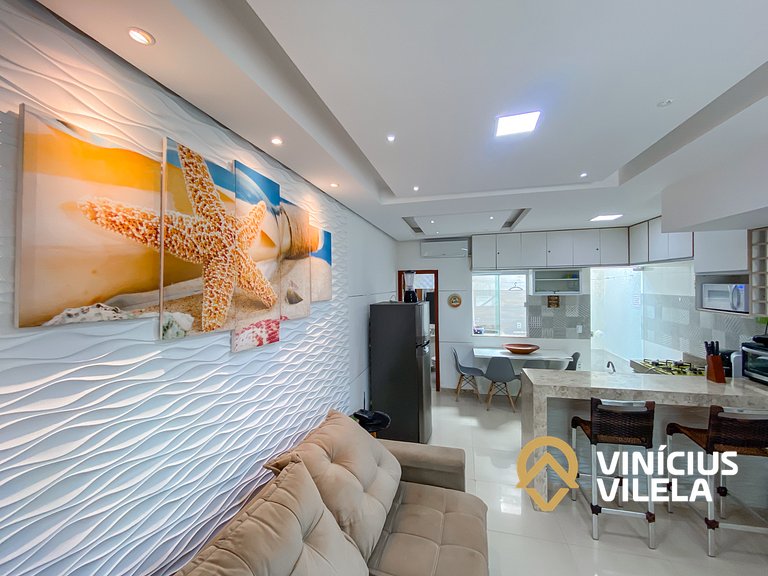 Duplex a 80m da Praia de Taperapuã