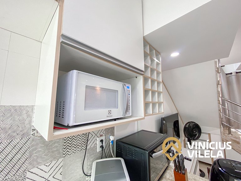 Duplex a 80m da Praia de Taperapuã - Piscina- WIFI