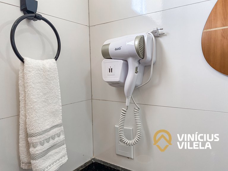 Apartamento com vista para o mar, 2 quartos, sendo 1 suíte,