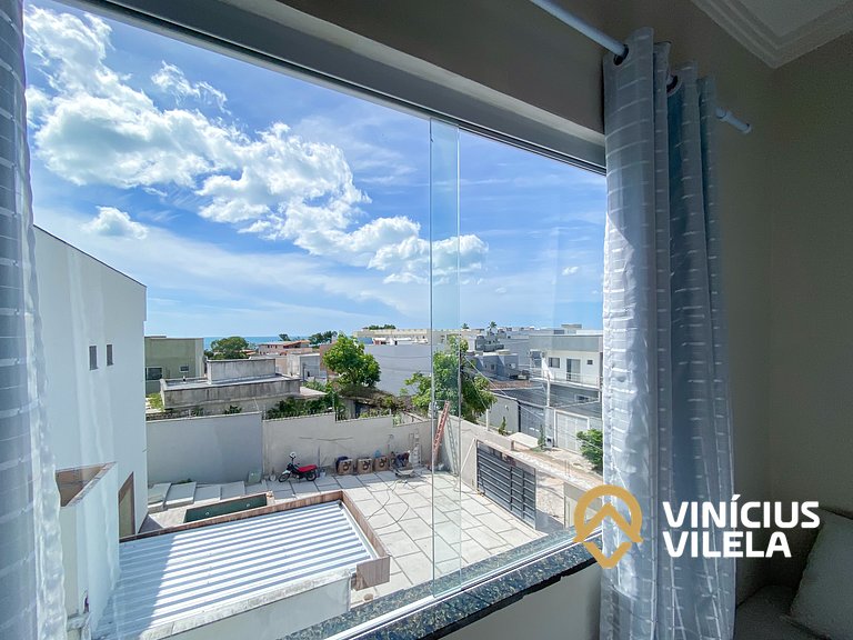 Apartamento com vista para o mar, 2 quartos, sendo 1 suíte,