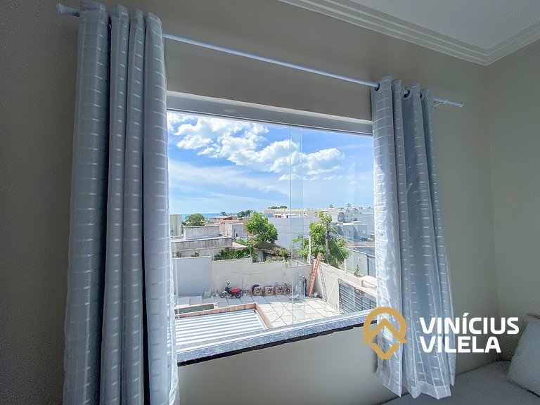 Apartamento com vista para o mar, 2 quartos, sendo 1 suíte,
