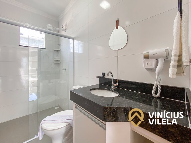 Apartamento com vista para o mar, 2 quartos, sendo 1 suíte,