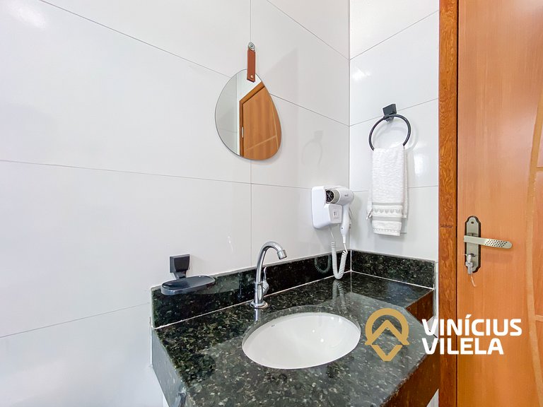 Apartamento com vista para o mar, 2 quartos, sendo 1 suíte,