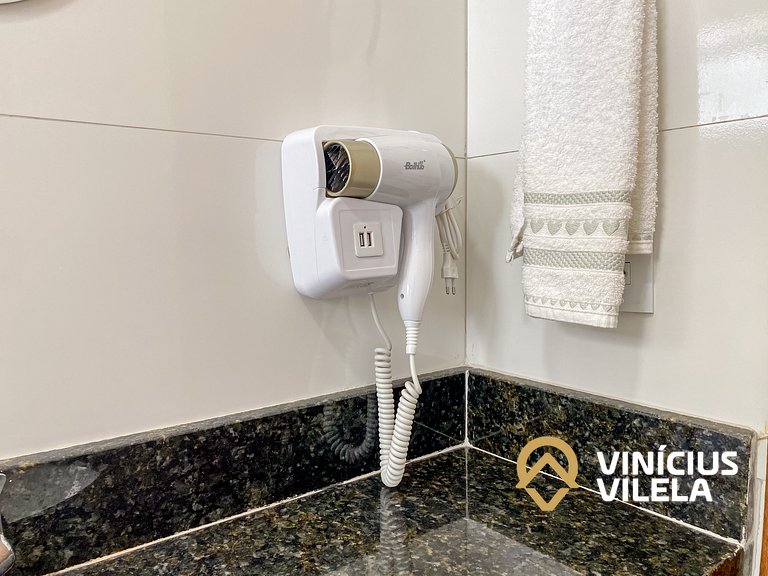 Apartamento com vista para o mar, 2 quartos, sendo 1 suíte,