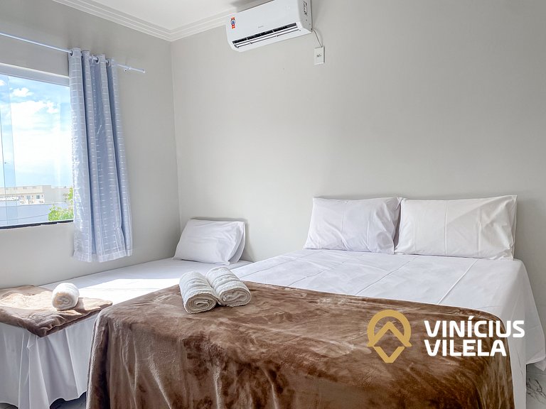 Apartamento com vista para o mar, 2 quartos, sendo 1 suíte,