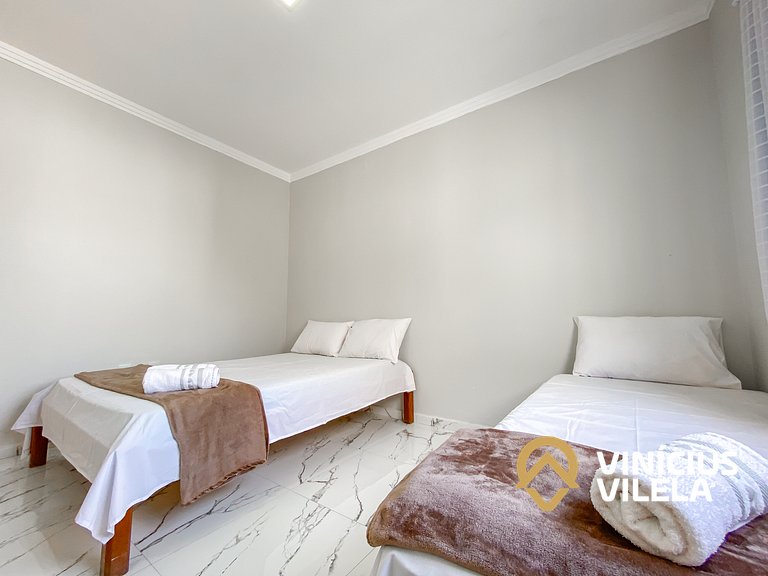 Apartamento com vista para o mar, 2 quartos, sendo 1 suíte,