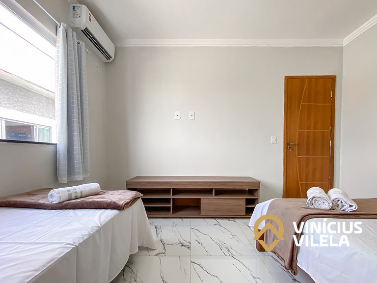 Apartamento com vista para o mar, 2 quartos, sendo 1 suíte,