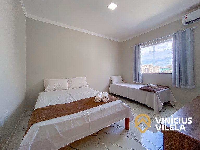 Apartamento com vista para o mar, 2 quartos, sendo 1 suíte,