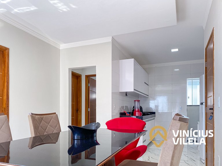 Apartamento com vista para o mar, 2 quartos, sendo 1 suíte,