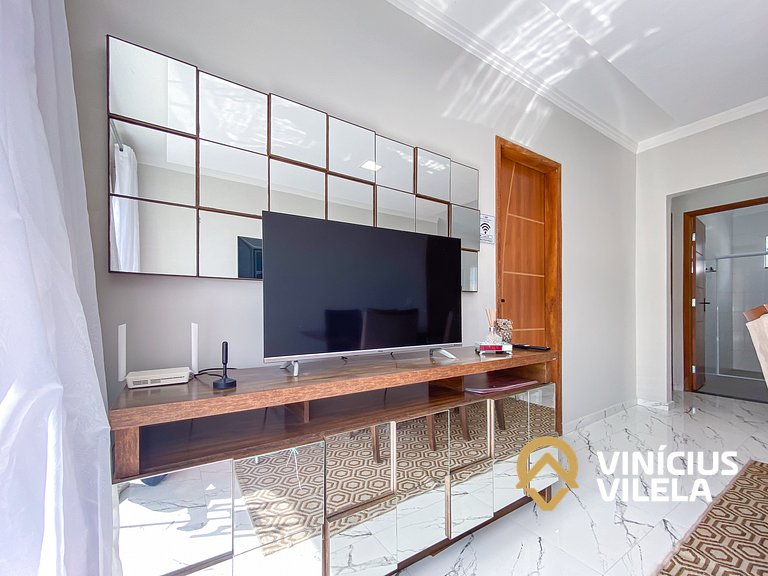 Apartamento com vista para o mar, 2 quartos, sendo 1 suíte,