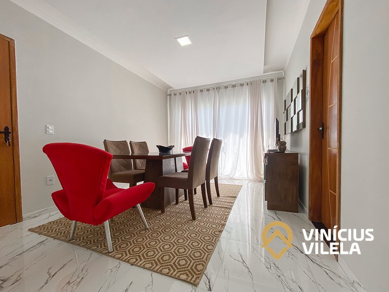 Apartamento com vista para o mar, 2 quartos, sendo 1 suíte,