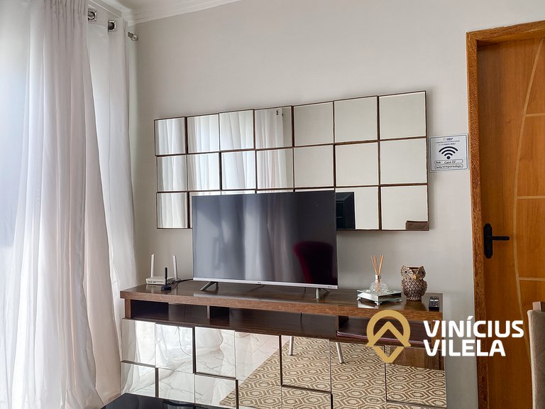 Apartamento com vista para o mar, 2 quartos, sendo 1 suíte,