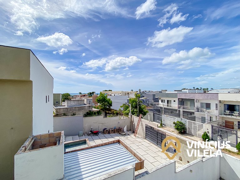 Apartamento com vista para o mar, 2 quartos, sendo 1 suíte,