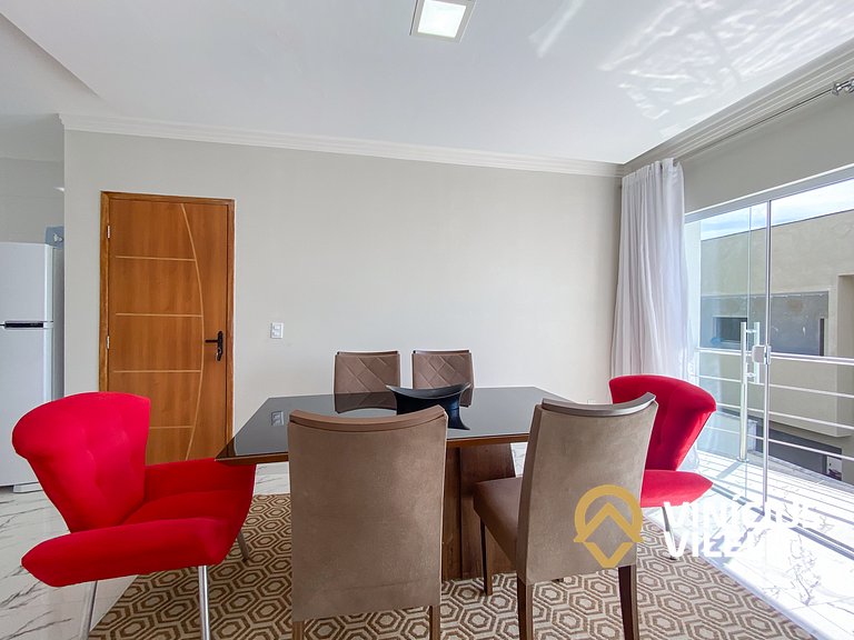 Apartamento com vista para o mar, 2 quartos, sendo 1 suíte,