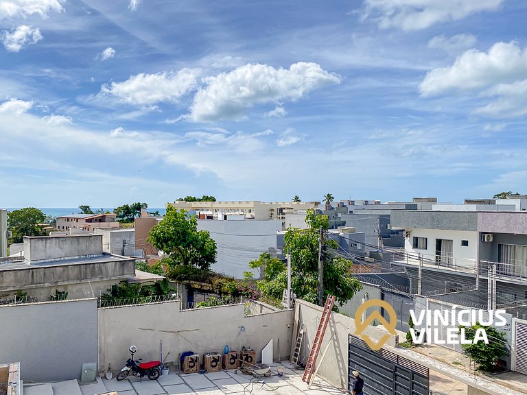 Apartamento com vista para o mar, 2 quartos, sendo 1 suíte,