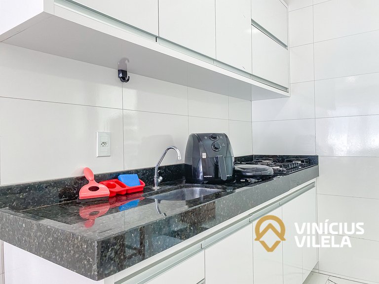 Apartamento com vista para o mar, 2 quartos, sendo 1 suíte,