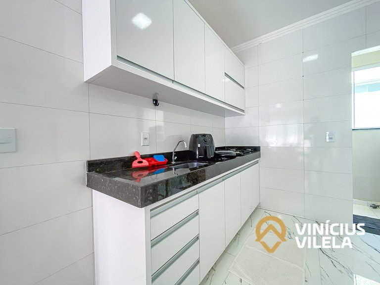 Apartamento com vista para o mar, 2 quartos, sendo 1 suíte,