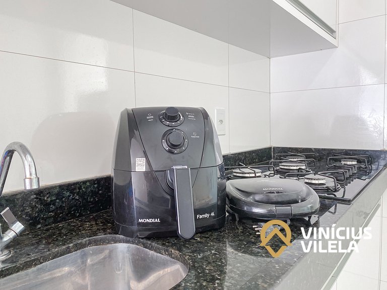 Apartamento com vista para o mar, 2 quartos, sendo 1 suíte,