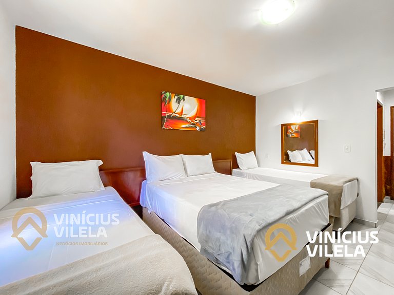 Suiíte com ar , frigobar proximo ao axé Moi