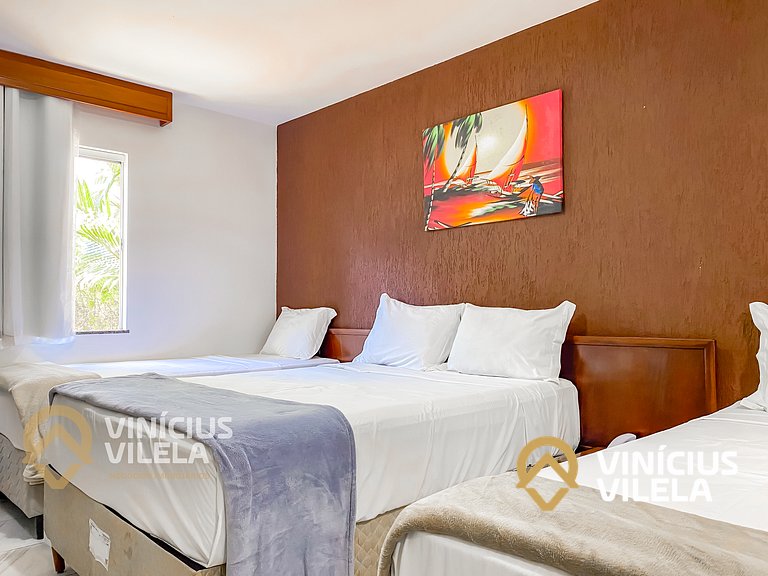 Suiíte com ar , frigobar proximo ao axé Moi