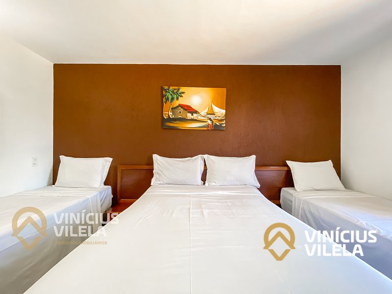 Suiíte com ar , frigobar proximo ao axé Moi