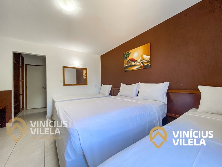 Suiíte com ar , frigobar proximo ao axé Moi