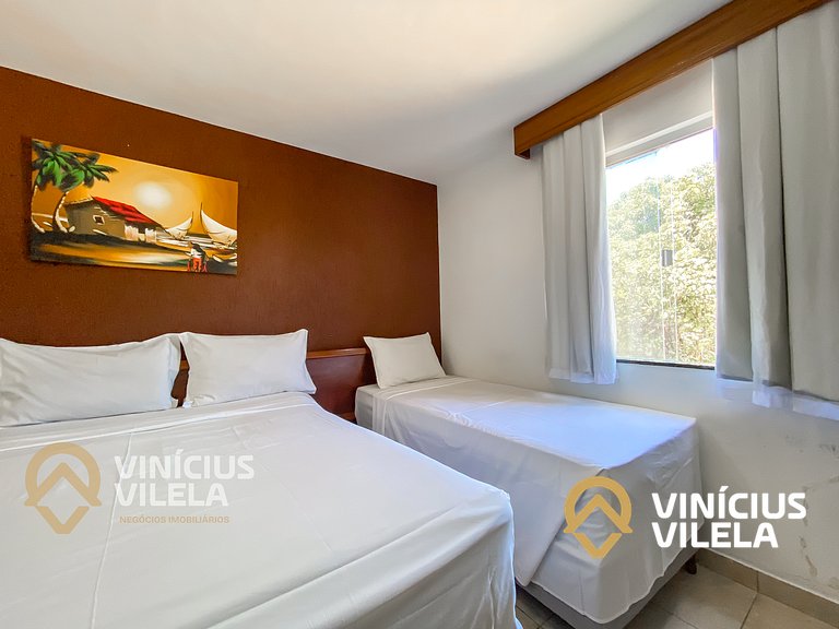 Suiíte com ar , frigobar proximo ao axé Moi