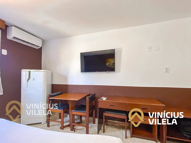 Suiíte com ar , frigobar proximo ao axé Moi