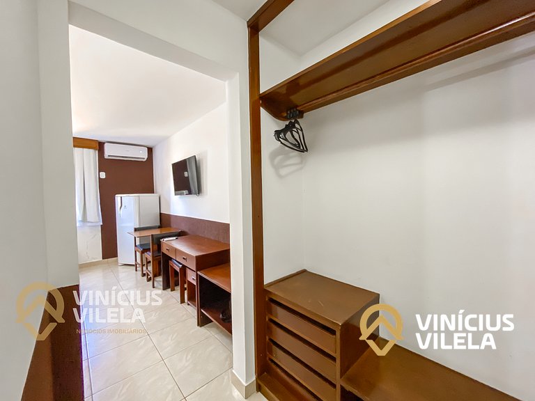 Suiíte com ar , frigobar proximo ao axé Moi