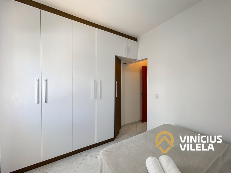 Apto 2Q todo climatizado a 900m Praia de Taperapuã