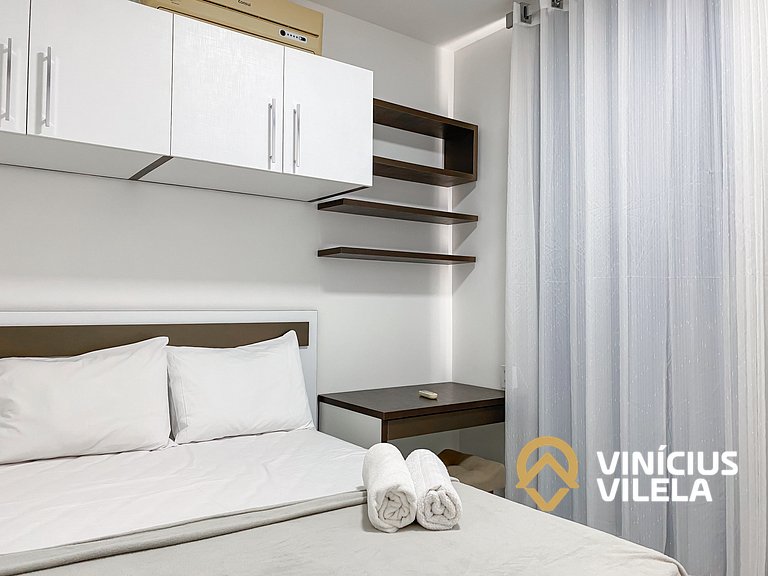 Apto 2Q Pav.Superior a 900m da Praia de Taperapuã