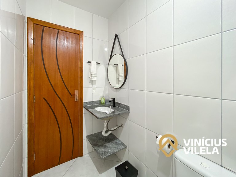 Apto 2Q Pav.Superior a 900m da Praia de Taperapuã