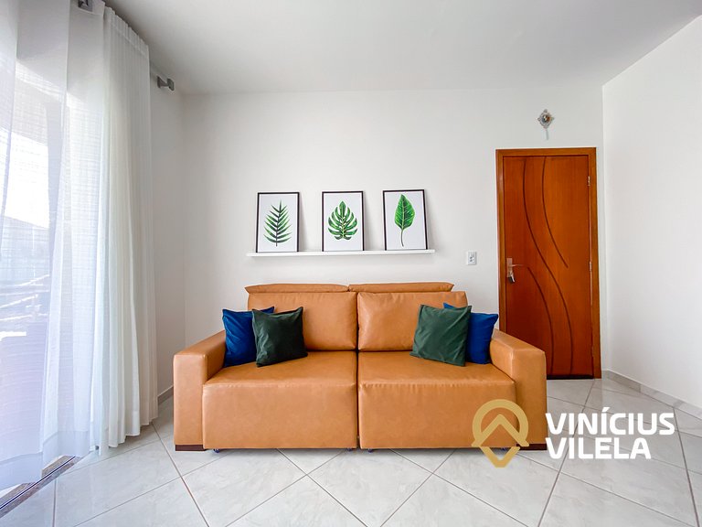 Apto 2Q Pav.Superior a 900m da Praia de Taperapuã