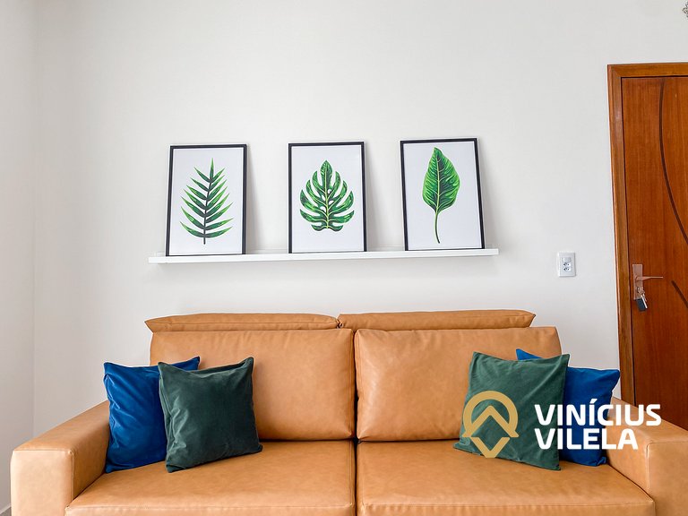 Apto 2Q Pav.Superior a 900m da Praia de Taperapuã