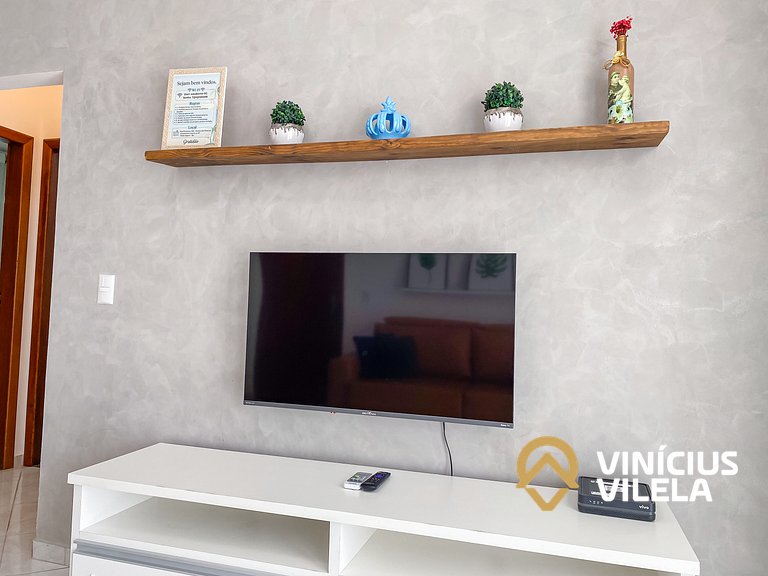 Apto 2Q Pav.Superior a 900m da Praia de Taperapuã