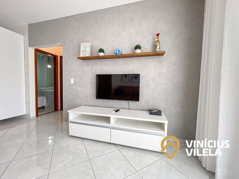 Apto 2Q Pav.Superior a 900m da Praia de Taperapuã