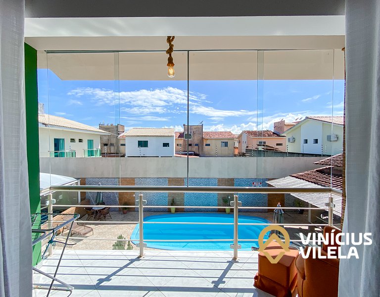 Apto 2Q Pav.Superior a 900m da Praia de Taperapuã