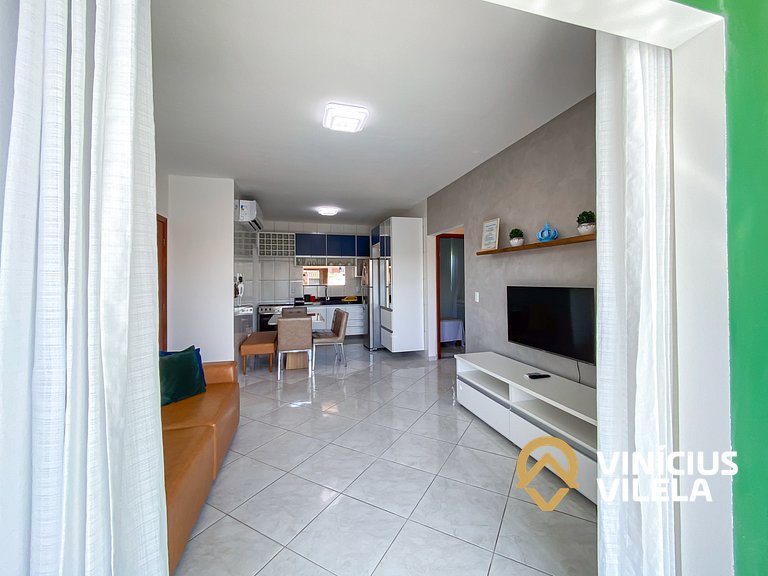 Apto 2Q Pav.Superior a 900m da Praia de Taperapuã