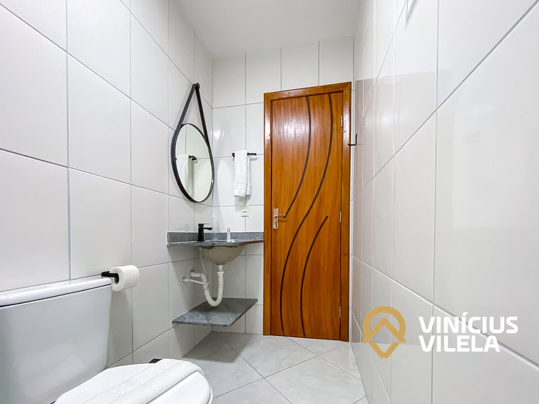 Apto 2Q todo climatizado a 900m Praia de Taperapuã