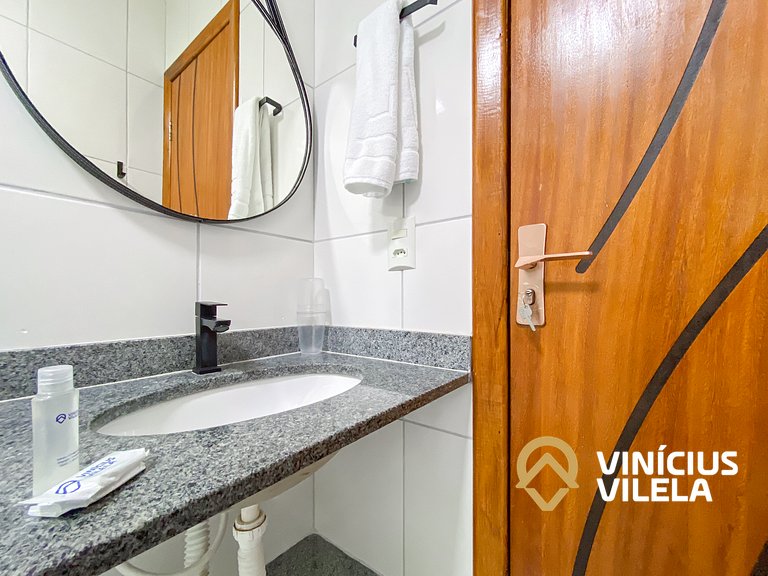 Apto 2Q Pav.Superior a 900m da Praia de Taperapuã