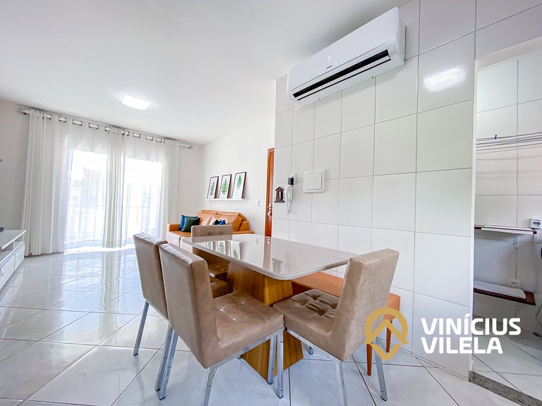 Apto 2Q todo climatizado a 900m Praia de Taperapuã